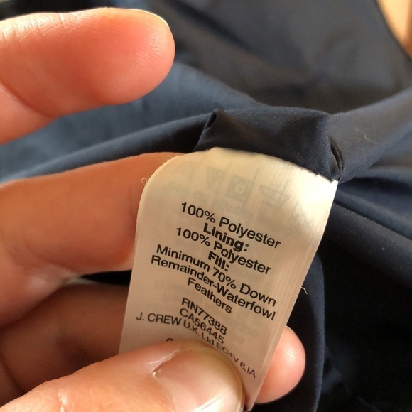 J.Crew Navy/White Striped Puffer Vest - Picture 10 of 10